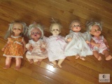 Lot 5 Assorted Vintage Baby Dolls