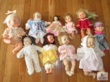 Lot 10 Assorted Vintage Baby Dolls