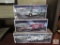 Lot 3 Hess Collector Coin Banks Firetruck, Truck with Helicopter, Truck w/ Motorcycles