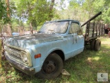 1969 Chevrolet Chevy Flatbed Truck with Side Rails for Parts or scrap