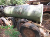 Trailer Mounted Metal Tank Wagon approximately 6' x 3' for rebuild or scrap