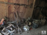 Wall Contents Vintage Car Parts, Heads, Hubcaps, +