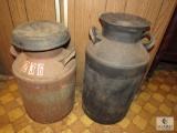 Lot 2 Vintage Milk Cans