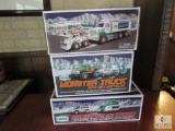 Lot 3 Hess Collector Coin Banks Monster Truck, Rescue Helicopter, Plows