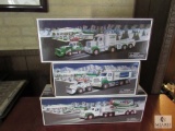 Lot 3 Hess Collector Coin Banks Trucks & Plows, Truck w/ Helicopter