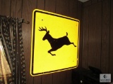 Bedroom Wall Contents; Deer Crossing Road Sign, Zima Poster, Calendar Girl Poster, & Dart Board