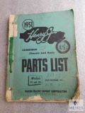 1951 Henry J 513 & 514 Chasis and Body Parts List