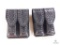 2 New Hunter leather double mag pouches fits staggered mags Beretta, Glock, Sig