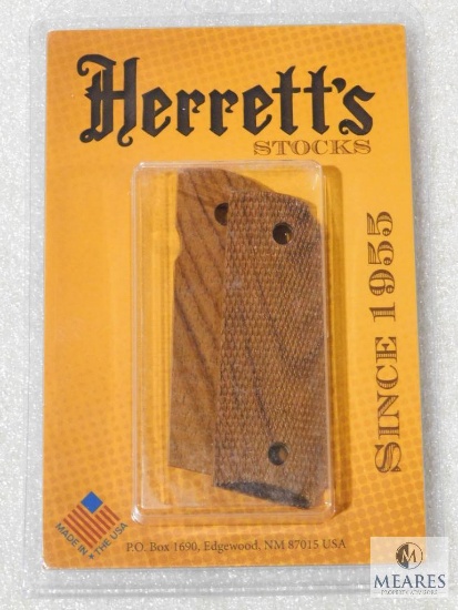 New Herrett's 1911 officers wood grips