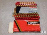 20 rounds Federal 243 ammo, 100 grain 5 rounds 300 savage ammo and brass