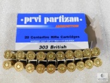 20 rounds 303 British ammo 174 grain