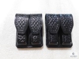 2 new Hunter leather double mag pouches fits Beretta, Glock, Ruger and similar