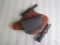 Leather belt slide holster fits Colt Commander