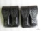 2 new Hunter leather double mag pouches fits staggered mags like Beretta 92,96 Ruger P95, 93 Glock