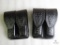 2 new Hunter leather double mag pouches fits staggered mags like Beretta 92,96 Ruger P95, 93 Glock