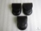 3 new leather ammo wallets/handcuff cases
