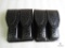 2 new Hunter leather double mag pouches fits Colt 1911 clones and single stack mags