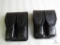 2 new Hunter leather double mag pouches fits Colt 1911 clones and single stack mags