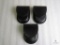 3 new leather ammo wallets/handcuff cases