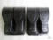 2 New Hunter leather double mag pouches fits staggered mags like Beretta 92, 96 Ruger P95, 93 Glock