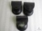 3 new leather ammo wallets/handcuff cases