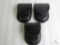 3 new leather ammo wallets/handcuff cases
