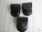 3 new leather ammo wallets/handcuff cases
