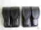 2 new Hunter leather double mag pouches, fits Colt 1911 clones and single stack mags