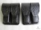 2 new Hunter leather double mag pouches, fits staggered mags like Beretta 92, Ruger, Glock