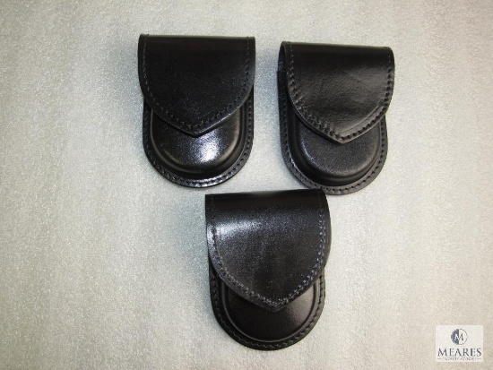 3 new leather ammo wallets/handcuff cases