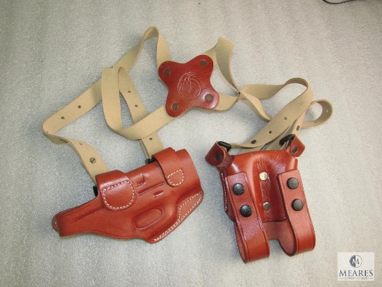 New leather shoulder holster fits Taurus 24/7 and similar autos