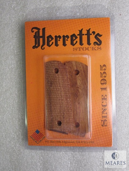 New Herrett's 1911 officers wood grips