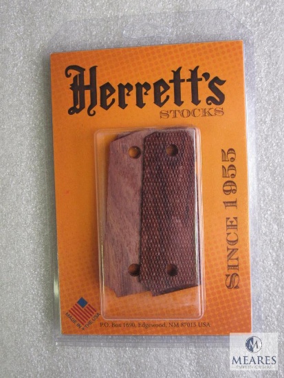 New Herrett's 1911 officers wood grips