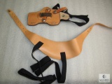 New Hunter suede lined leather shoulder holster fits revolvers up to 4