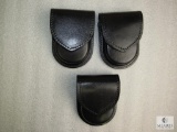 3 new leather ammo wallets/handcuff cases