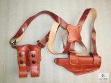 New leather shoulder holster with mag pouch fits Colt 1911 3-5