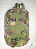 New camo molle rucksack with multiple pockets