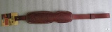 Hunter leather padded rifle sling with deer motif adjustable length
