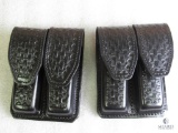 2 new Hunter leather double mag pouches fits Beretta, Glock, Ruger and similar