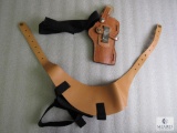 New Hunter suede lined leather shoulder holster fits revolvers up to 4