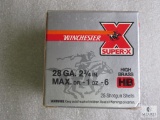 25 rounds Winchester Super x 28 gauge shotgun shells High Brass 6 shot