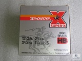 25 rounds Winchester 12 gauge High Brass 5 shot shotgun shells