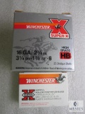 1 box Winchester 16 gauge #6 high brass (25 rounds) and 1 box of 5- 16 gauge slugs