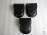 3 new leather ammo wallets/handcuff cases