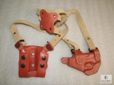 New leather shoulder holster with mag pouch fits S&W bodyguard .380 acp