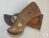 K frame Smith and Wesson wood grips
