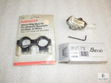1 set of new Burris scope rings and one set of Tasco scope rings