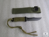 New fixed blade survival knife with paracord handle