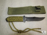 New fixed blade survival knife with paracord handle