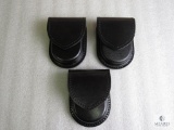 3 new leather ammo wallets/handcuff cases